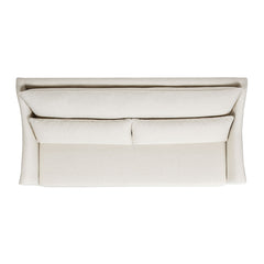 Ada - Flared Arm Contemporary Sofa With Lumbar Pillows - Flax White