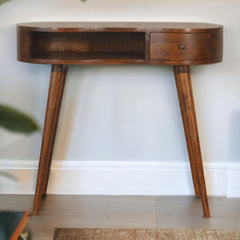 Rounded Writing Desk - Chestnut