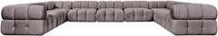 Orin - Velvet Performance Fabric Upholstered 9 Piece Sectional