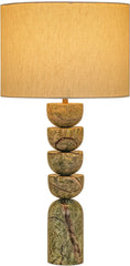 Opus - Linen Textured Fabric And Brass Table Lamp