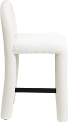 Amari - Vegan Leather and Boucle Fabric Stool