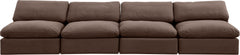 Comfy - Velvet Modular Armless Sofa 4 Seats