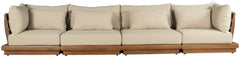 Mirella - 4 Piece Water Resistant Fabric Outdoor Patio Modular Sectional
