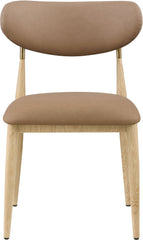 Ronda - Vegan Leather Upholstered Dining Side Chair - Natural Legs