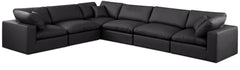 Comfy - 6 Piece Faux Leather Modular Corner Sectional