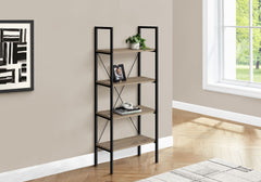 Bookshelf, Bookcase, 4 Tier, Office, Bedroom, Contemporary, Modern - Taupe