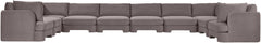 Hammond - Velvet Performance Fabric Upholstered 10 Piece Sectional