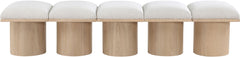 Pavilion - 5 Piece Modular Bench With Natural Base