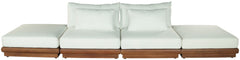 Mirella - 4 Piece Water Resistant Fabric Outdoor Patio Modular Sectional