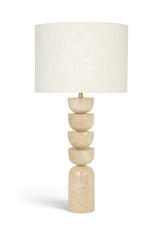Opus - Linen Textured Fabric And Brass Table Lamp