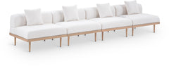 Laguna - 4 Piece 142" Upholstered Outdoor Patio Modular Armless Sofa