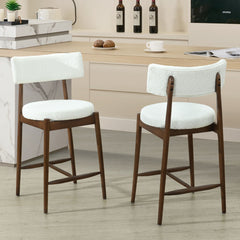 Counter Stool (Set of 2) - Walnut Beige