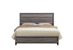 Kate - 4 Piece King Bedroom Set (King Bed, Dresser, Mirror, Nightstand) - Foil Gray