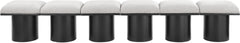 Pavilion - 6 Piece Modular Bench With Black Base