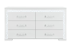 Naomi - 4 Piece Bedroom Set (King Bed, Dresser, Mirror, Nightstand) - Silver Marble