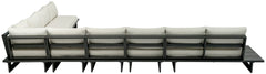 Maldives - 7 Piece Water Resistant Outdoor Patio Modular Sectional With Gray Base