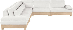 Turin - Chenille Fabric Upholstered Modular Sectional - White