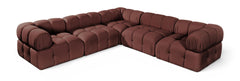 Orin - Velvet 5 Piece Modular Corner Sectional