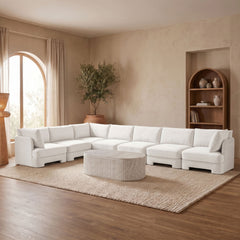 Hammond - Velvet Performance Fabric Upholstered 7 Piece Sectional