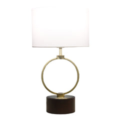Bedroom Table Lamp With Circular Design - White