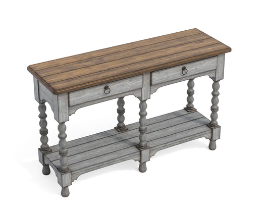 Plymouth - Sofa Table With Drawers - Gray