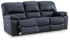 Leesworth - 3 Pc. - Power Reclining Sofa, Power Reclining Loveseat, Power Rocker Recliner - Ocean