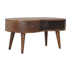 Wave Coffee Table With 1 Drawer