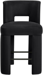 Zuno - Velvet Performance Fabric Upholstered Counter Stool (Set of 2)