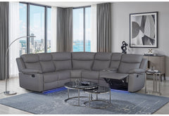 U6026 - Right Side Facing Sectional With LED And Speaker - Gray