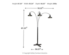 Sheriel - Metal Arc Lamp - Black