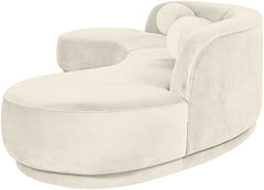 Avra - 146" Velvet Performance Fabric Upholstered Sectional