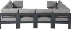 Nizuc - Outdoor Patio 8 Piece Modular Sectional With Gray Frame