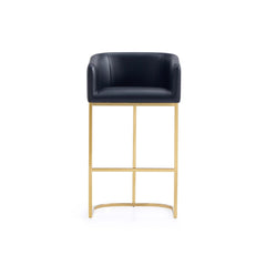 Mid-Century Modern Stool With Steel Base