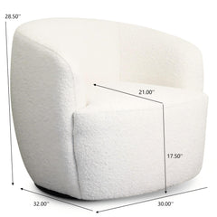 Mina - Swivel Chair - White