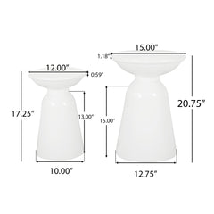 Serenita - Outdoor Side Tables With Flared Design (Set of 2)