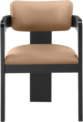 Sacha - Vegan Leather Upholstered Dining Chair With Black Base (Set of 2)