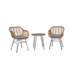 Antibes - 3 Piece Outdoor Patio Conversation Set