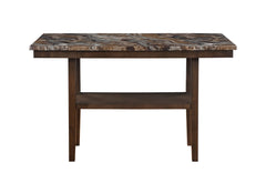 D4355 - 7 Piece Dining Room Set (Bar Table With 6 Bar Stools) - Dark Brown