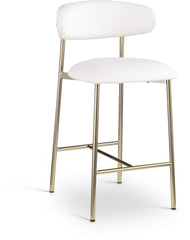 Lupita - Counter Stool With Brushed Gold Frame (Set of 2)