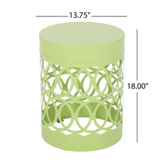 Outdoor Metal Large End Table, Modern Design