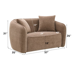 Keith - Loveseat With 2 Matching Color Toss Pillows