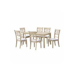 Ferris - 7 Piece Dining Set With Cross Back Chairs And Rectangular Table - Antique White