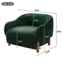Modern Accent Chair With Recessed Arms And Tight Back