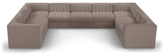 Rummi - Velvet Performance Fabric Upholstered 9 Piece Modular Sectional