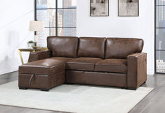 U0203 - Reversible Pullout Sofa Bed - Coffee
