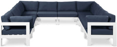 Nizuc - Outdoor Patio 10 Piece Modular Sectional With White Frame