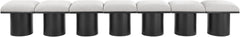 Pavilion - 7 Piece Modular Bench With Black Base