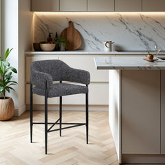 Dame - Fabric Upholstered Counter Stool (Set of 2)