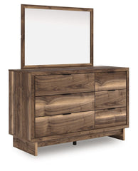 Chirason - 3 Pc. - Twin Panel Bed With Storage, Dresser And Mirror - Brown