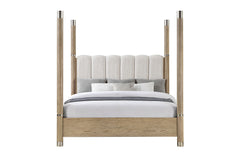 Santo - King Poster Bed - Light Brown